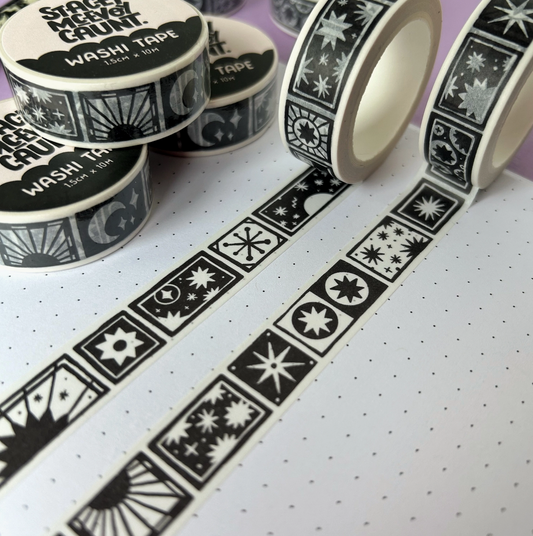 Moon and Stars Washi Tape - Cantrip Candles