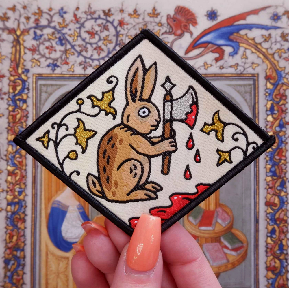 Murder Rabbit Woven Patch - Cantrip Candles