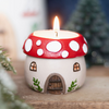 Tealight Candleholder - Mushroom House
