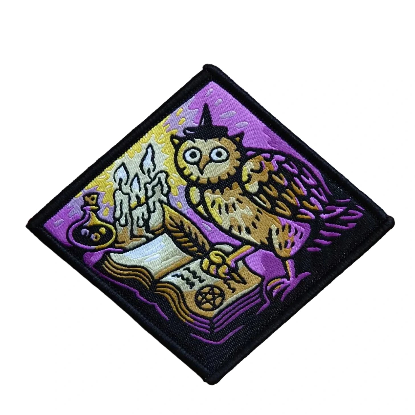 Owlchemist Woven Patch - Cantrip Candles