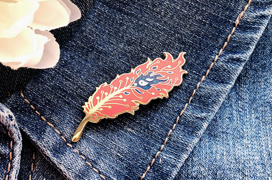 Phoenix Feather Enamel Pin