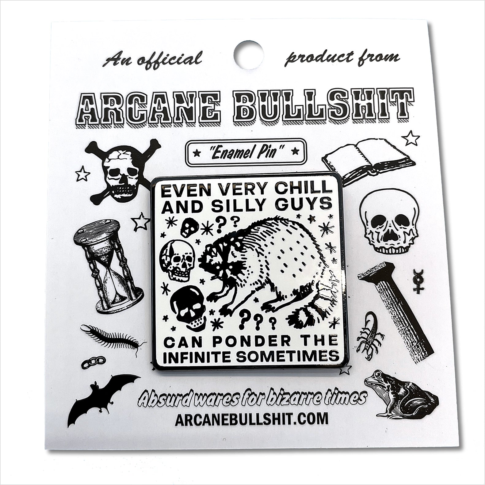 Raccoon Ponder The Infininte Enamel Pin