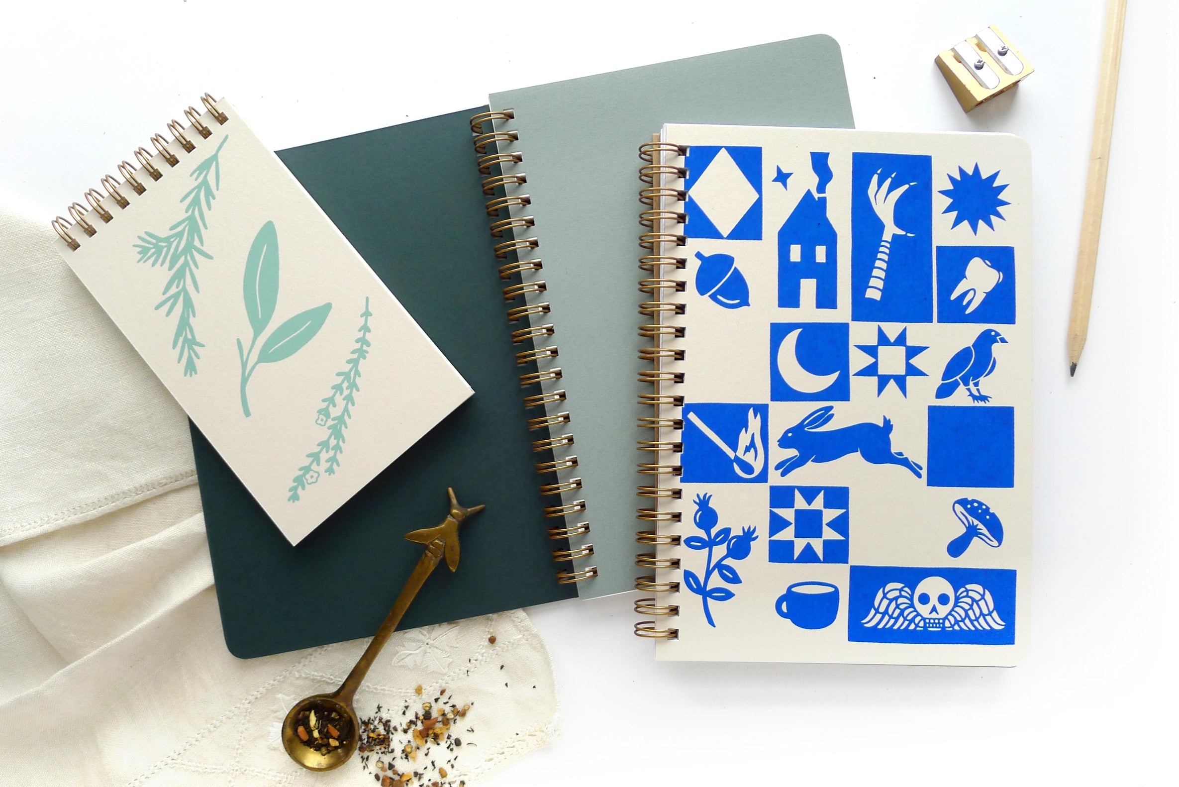 Quilt Coil Notebook - Cantrip Candles