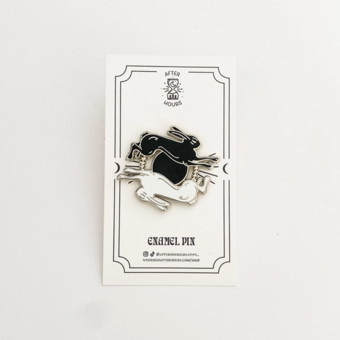 Rabbits Enamel Pin - Cantrip Candles