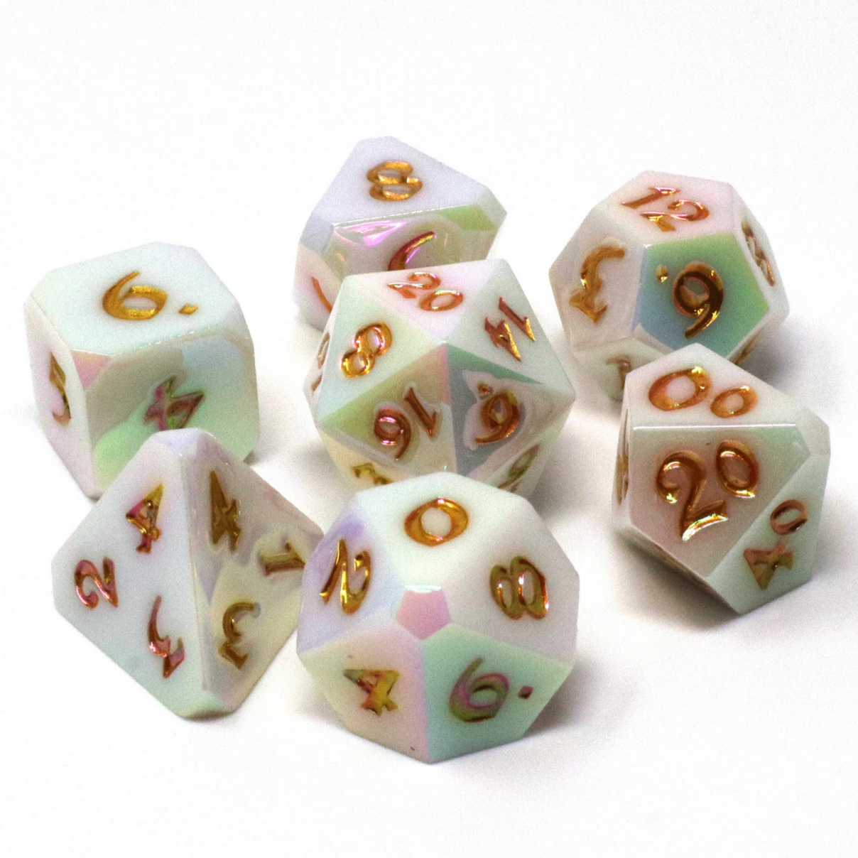 Radiant Wish 7 pc Dice Set - Cantrip Candles