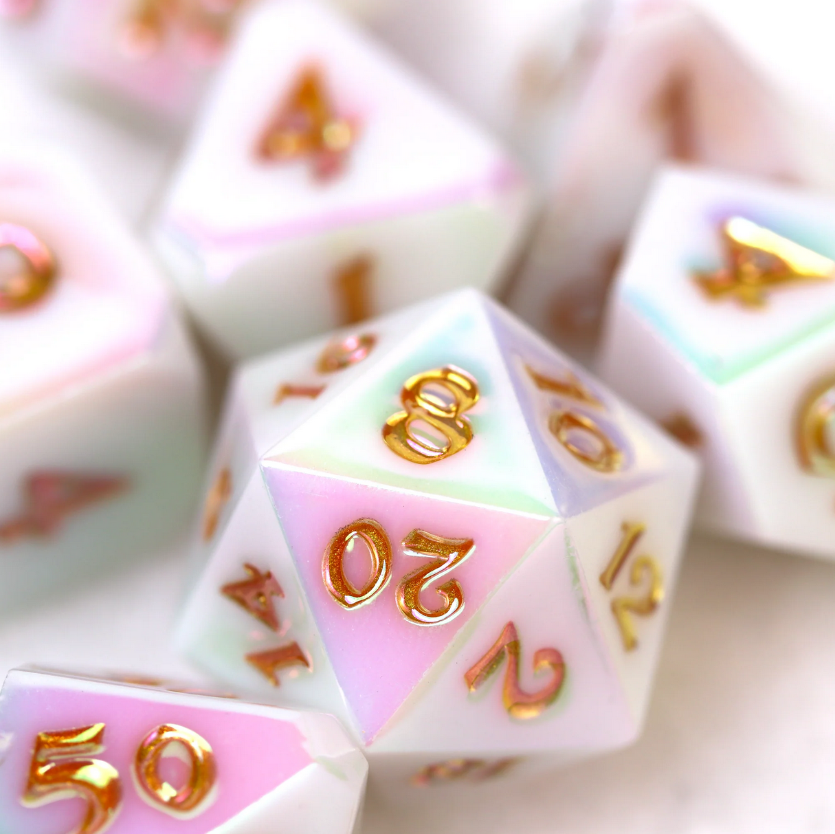 Radiant Wish 7 pc Dice Set - Cantrip Candles
