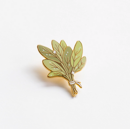 Bundle of Sage Enamel Pin - Cantrip Candles