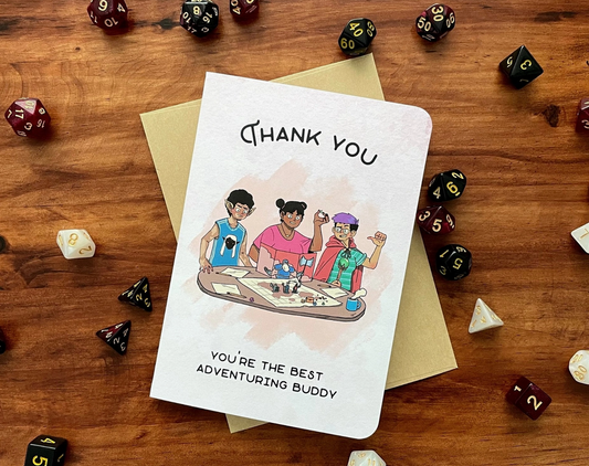 Thank You Adventuring Buddy Greeting Card