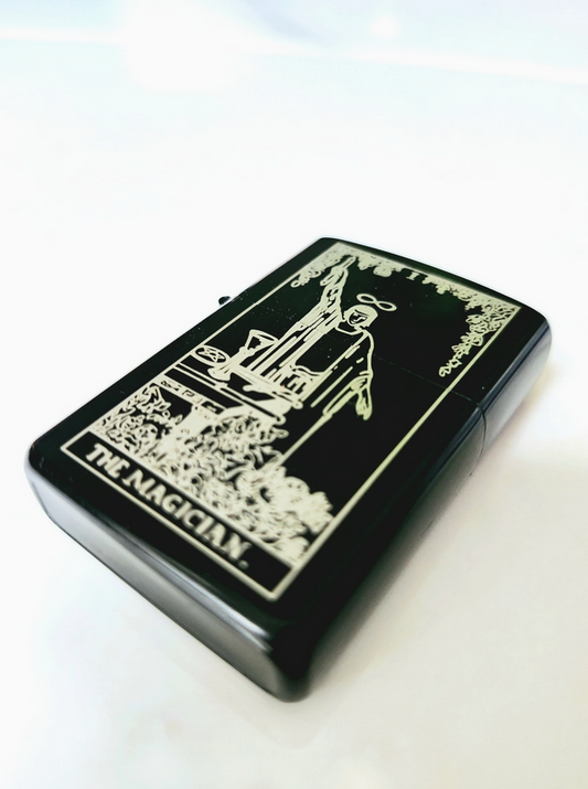 The Magician: Tarot Engraved Flip-Top Windproof Lighter - Cantrip Candles