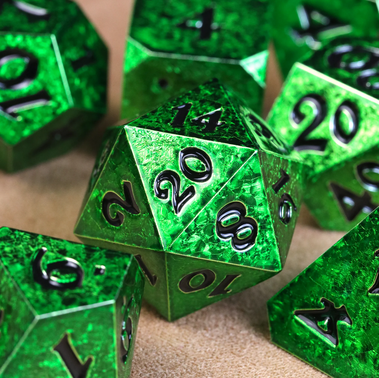 Thornsinger 7 pc Dice Set - Cantrip Candles