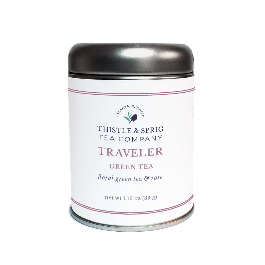 Traveler Green Tea - Loose Tea in Tin - Cantrip Candles