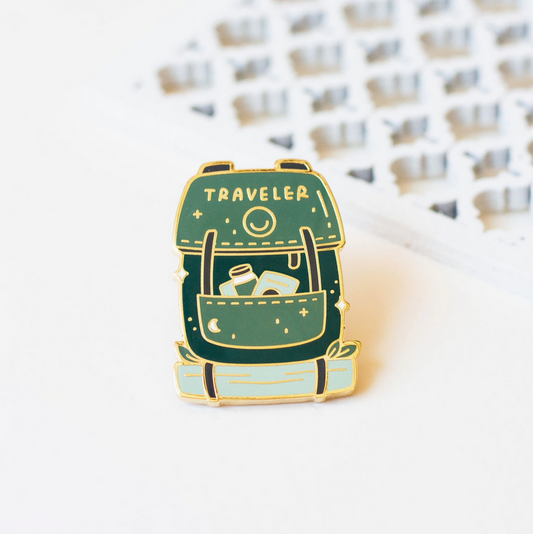 Traveler's Backpack Enamel Pin - Cantrip Candles