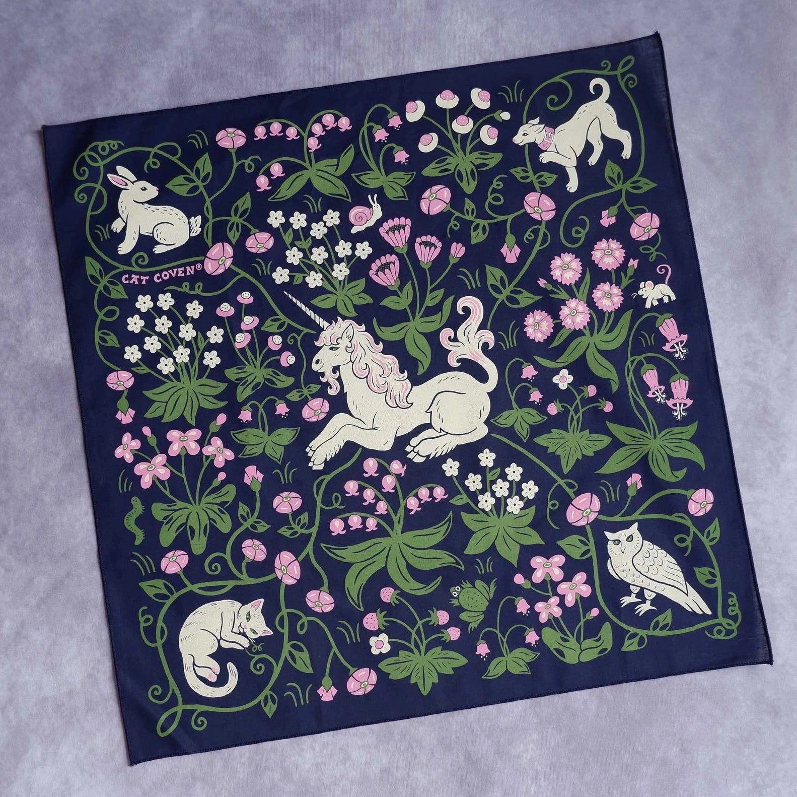 Unicorn Garden Bandana - Cantrip Candles