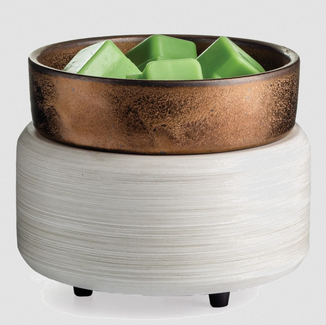 Fragrance Warmer - White Washed Bronze 2-in-1 - Cantrip Candles