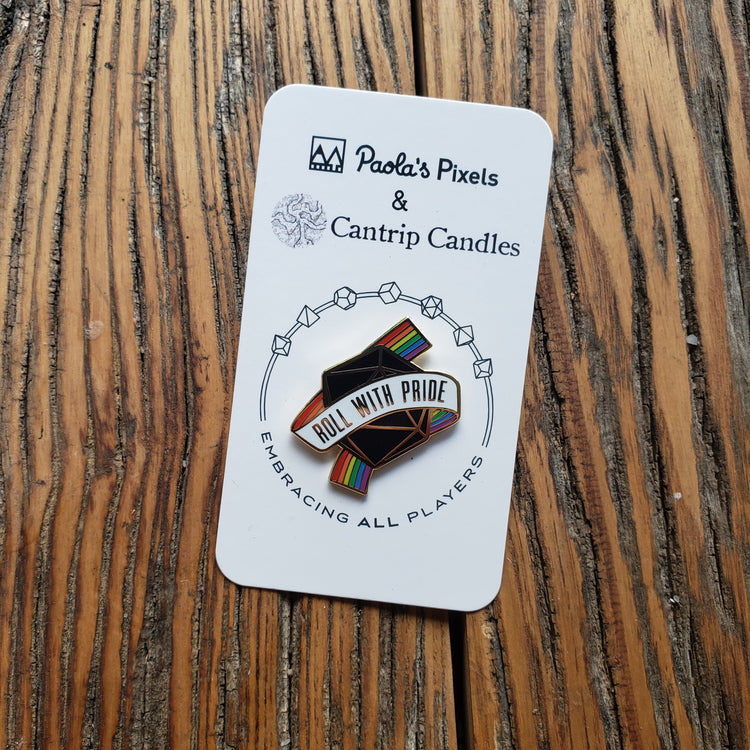 Roll with Pride Pin - Cantrip Candles