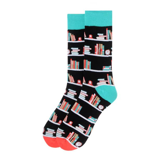 Men's Book Shelves  Novelty Socks - Cantrip Candles