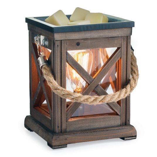 Fragrance Warmer -Walnut & Rope Vintage Bulb Illumination - Cantrip Candles