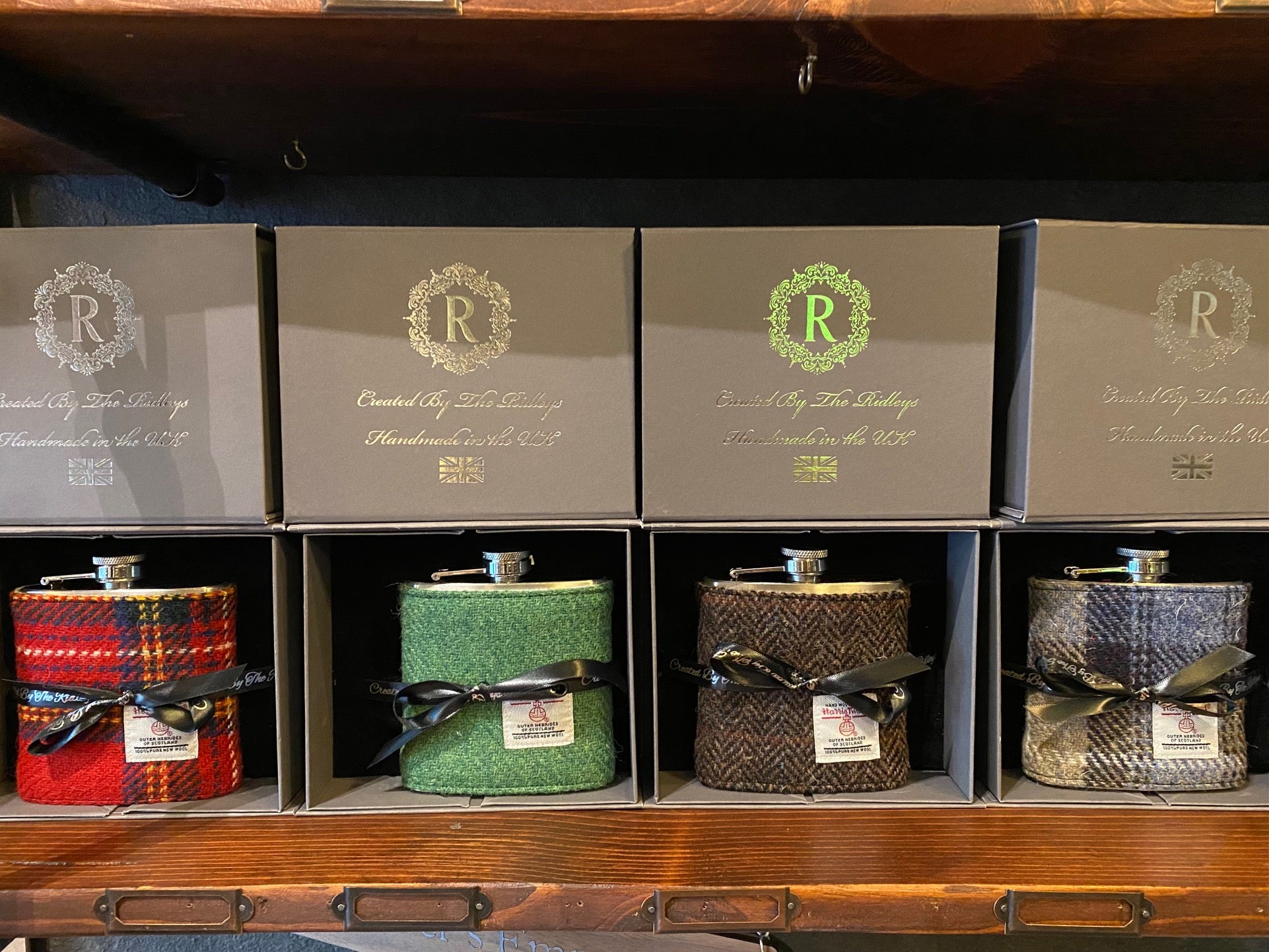 Hip Flask - Harris Tweed - Cantrip Candles