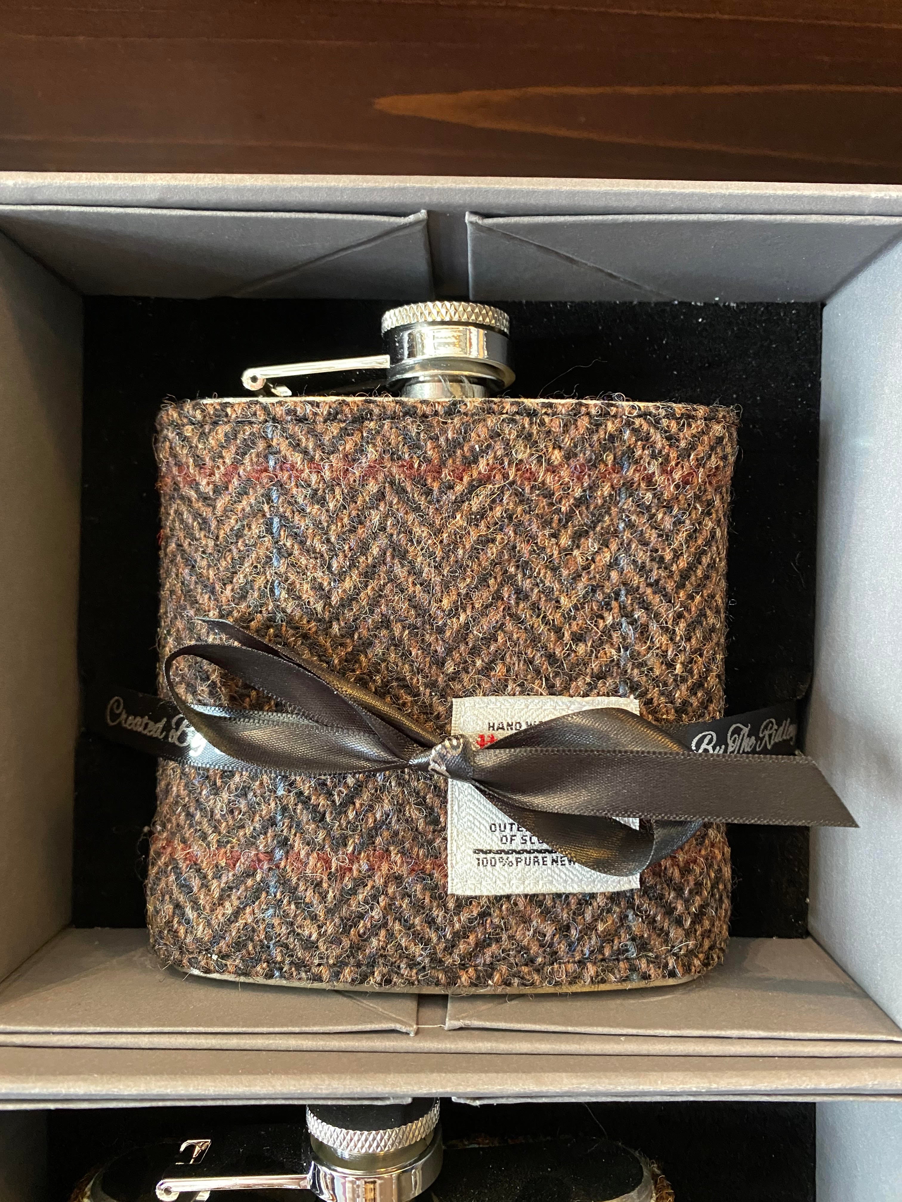Hip Flask - Harris Tweed - Cantrip Candles