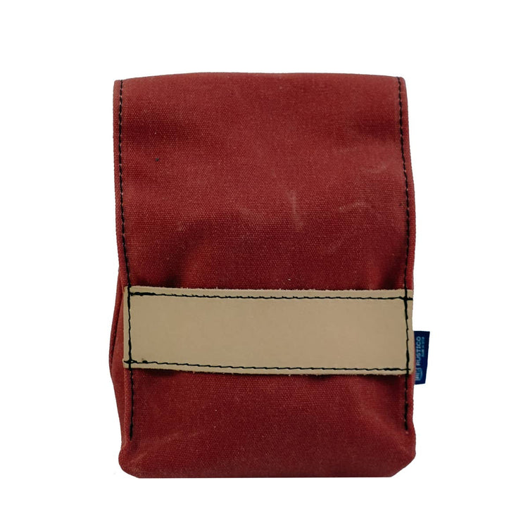 Waxed Canvas Lunch Bag - Small - Red - Cantrip Candles