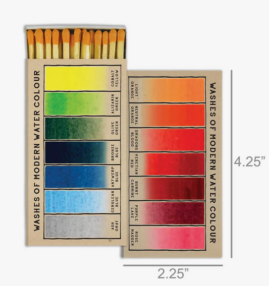 Large Matchbox - Watercolor Swatches - Cantrip Candles