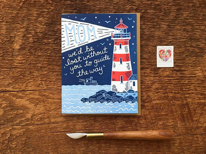 Mom Lighthouse Card - Cantrip Candles