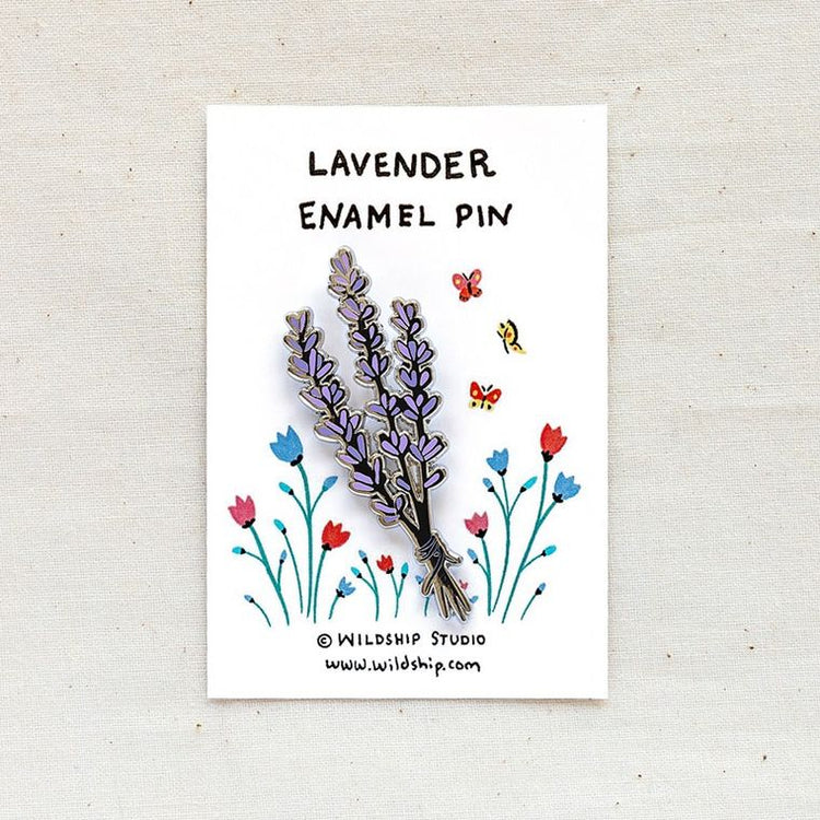 Lavender Enamel Pin - Cantrip Candles