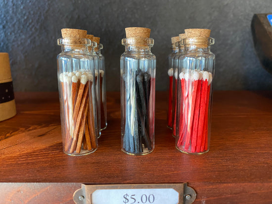 Matches - Small Corked Vials - Cantrip Candles